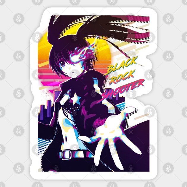 Black Rock Shooter Sticker by 80sRetro